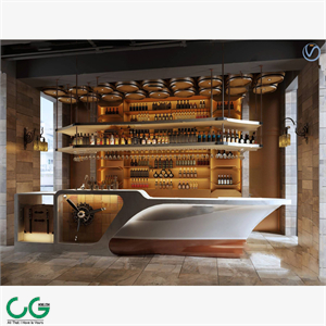 Industrial Ship Bar Counter 3d model